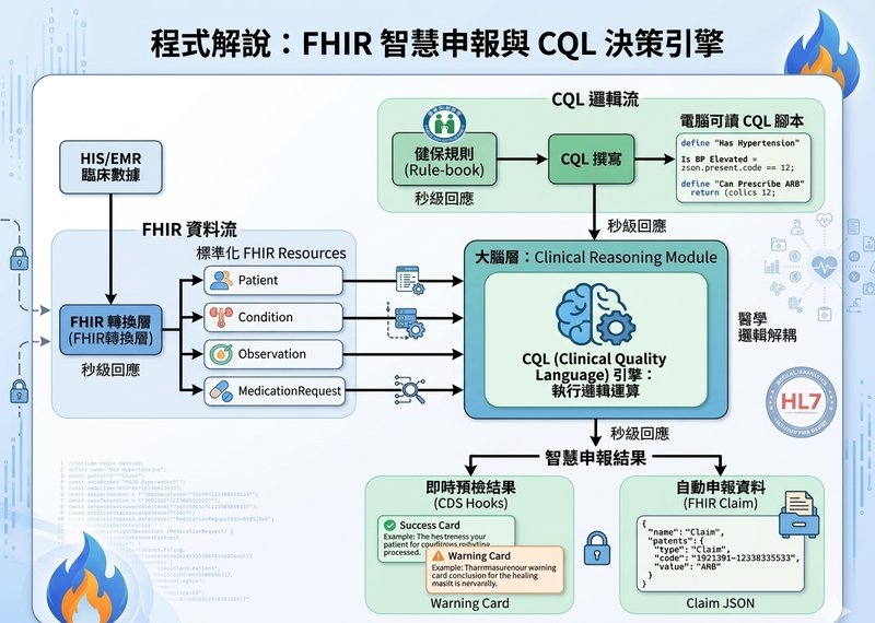 auto-reporting_u FHIR 智慧申報架構圖