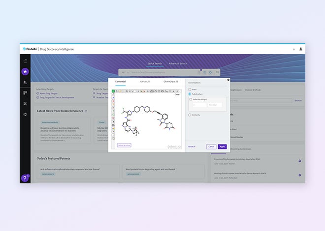CDDI 化學結構搜尋介面